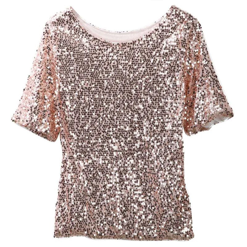 Roze Glitter Shirt Dames