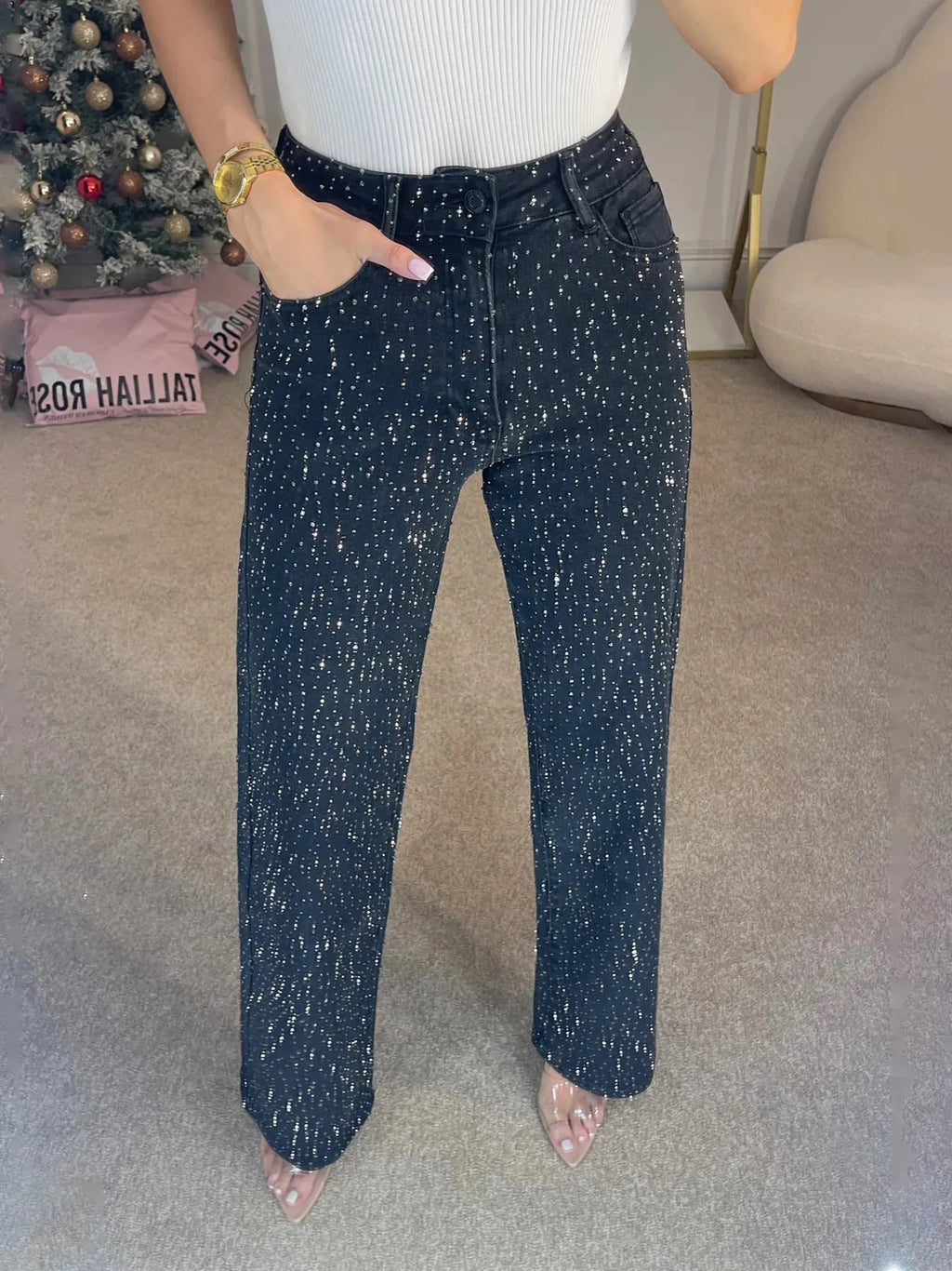Glitter Broek Steentjes