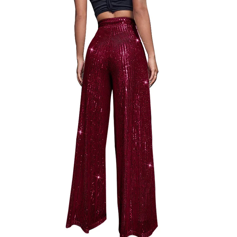 Burgundy Glitter Broek