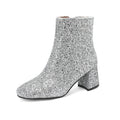 Silver Glitter Boots
