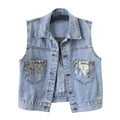 Spijker Gilet Dames Kort