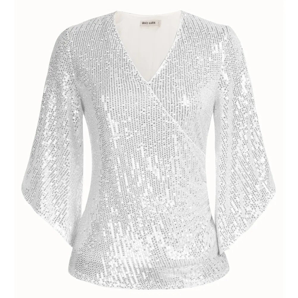 White Glitter Shirt