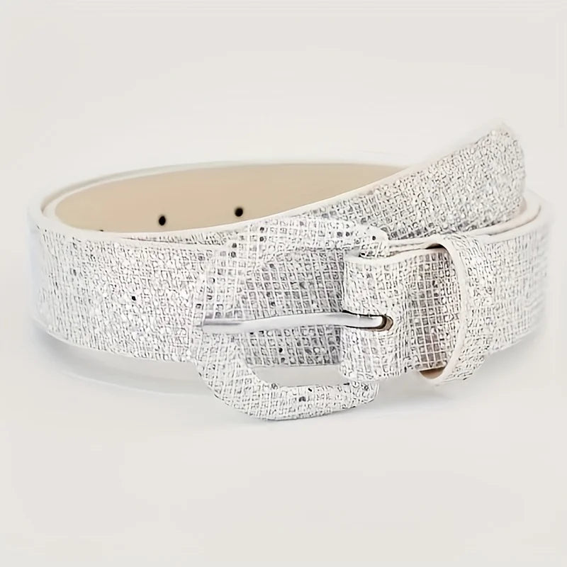 Witte Glitter Riem