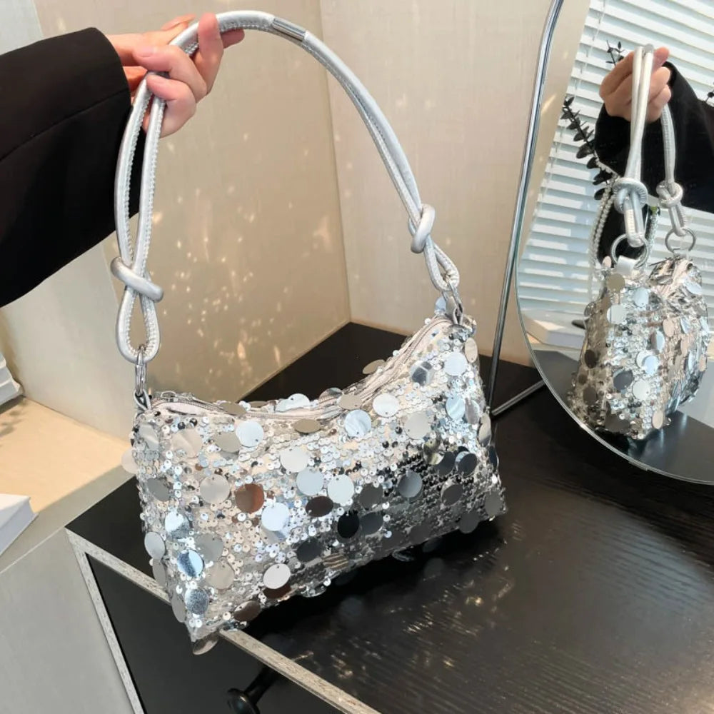 Zilver Glitter Handtas