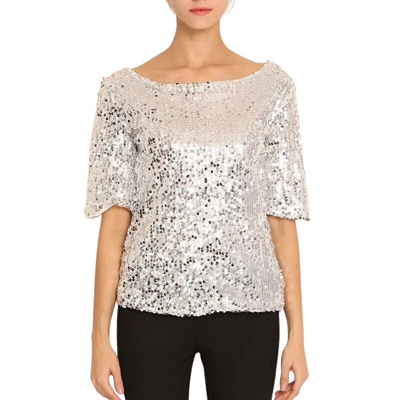 Zilver Glitter Shirt