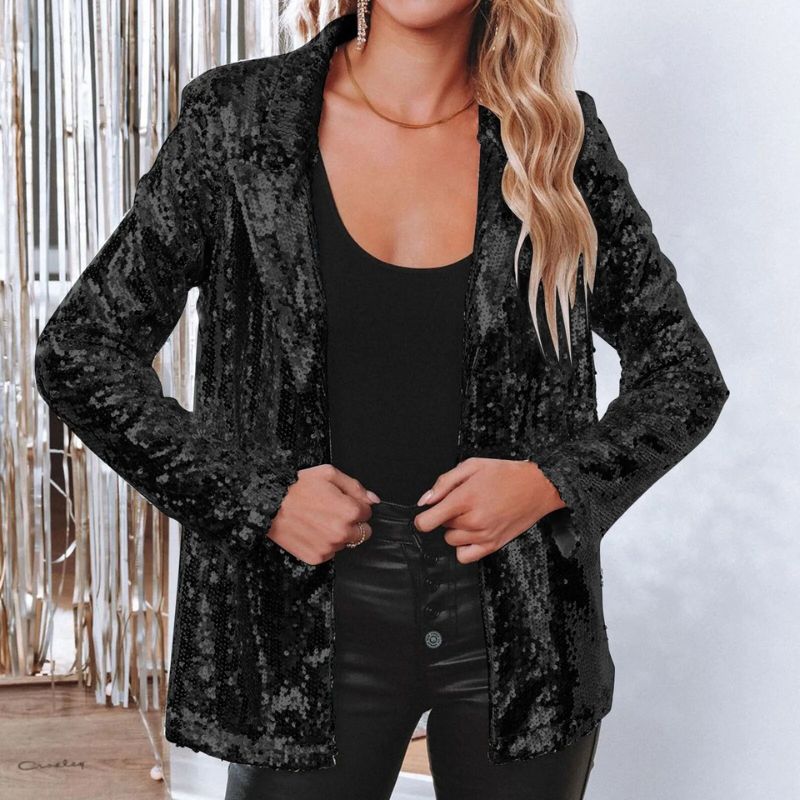 Women's Black Glitter Jacket