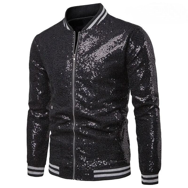 Zwart Glitter Jasje Heren
