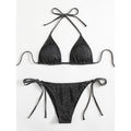 zwarte glitter bikini