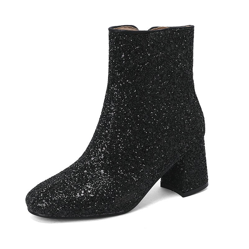 Zwarte Glitter Boots