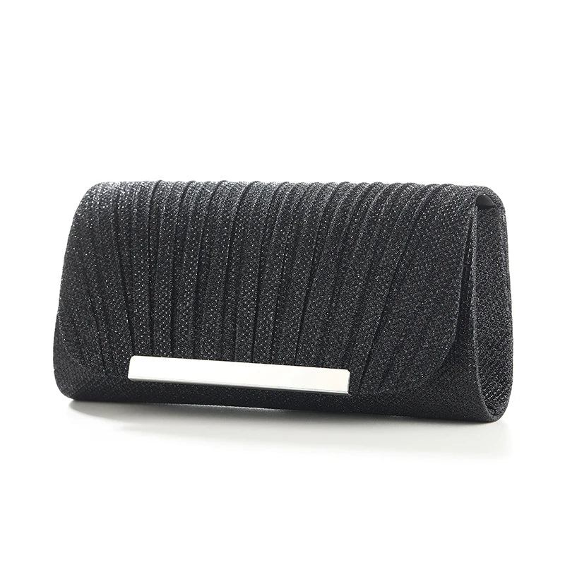 Zwarte Glitter Clutch