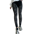 Zwarte Glitter Legging Dames