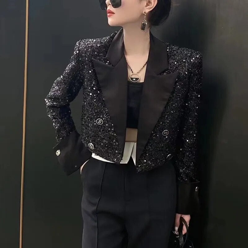 Black Glitter Suit
