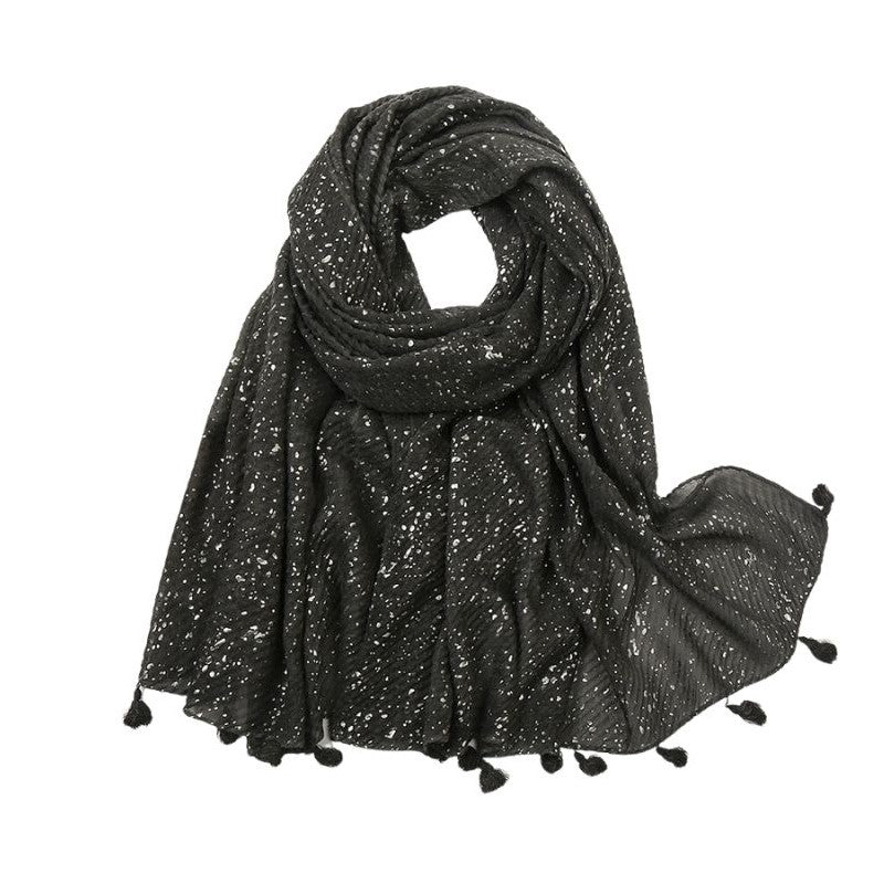 Zwarte Glitter Sjaal