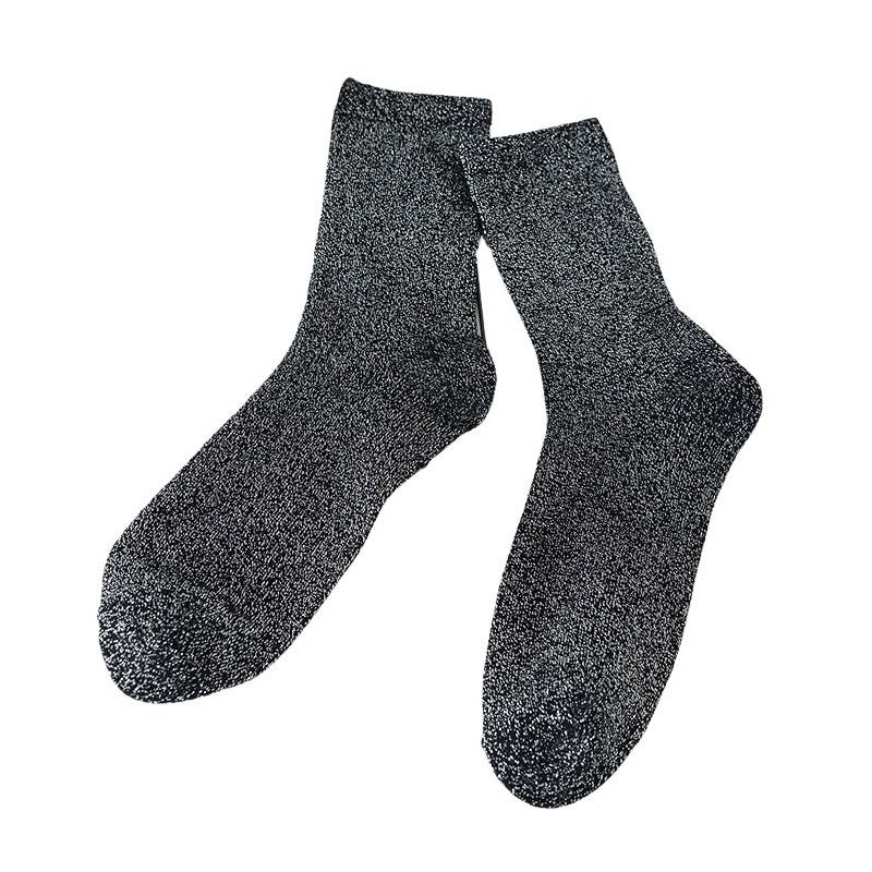 Zwarte Glitter Sokken