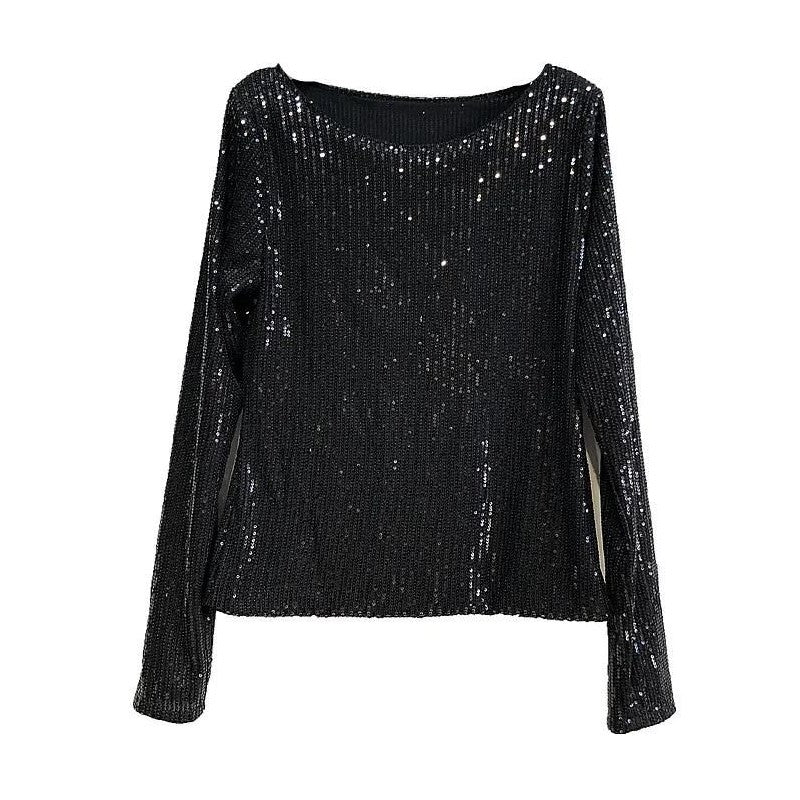 Zwarte Glitter Trui Dames