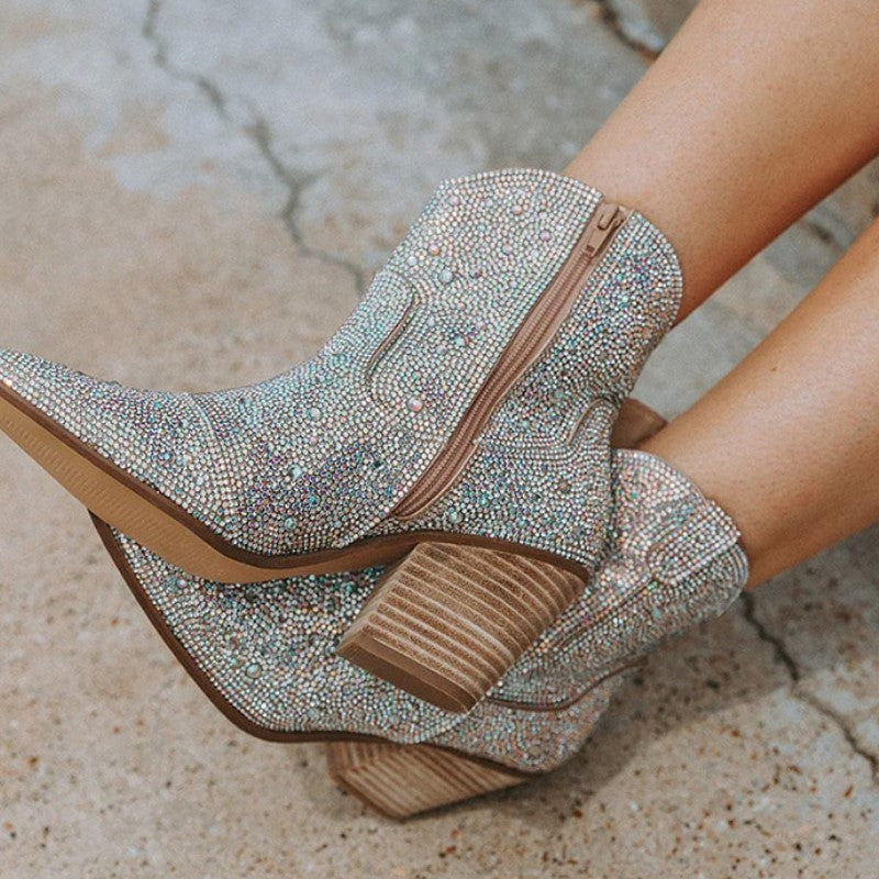 cowboy glitter boots