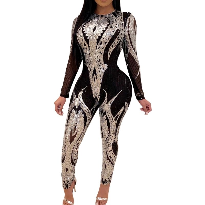 feest jumpsuit glitter