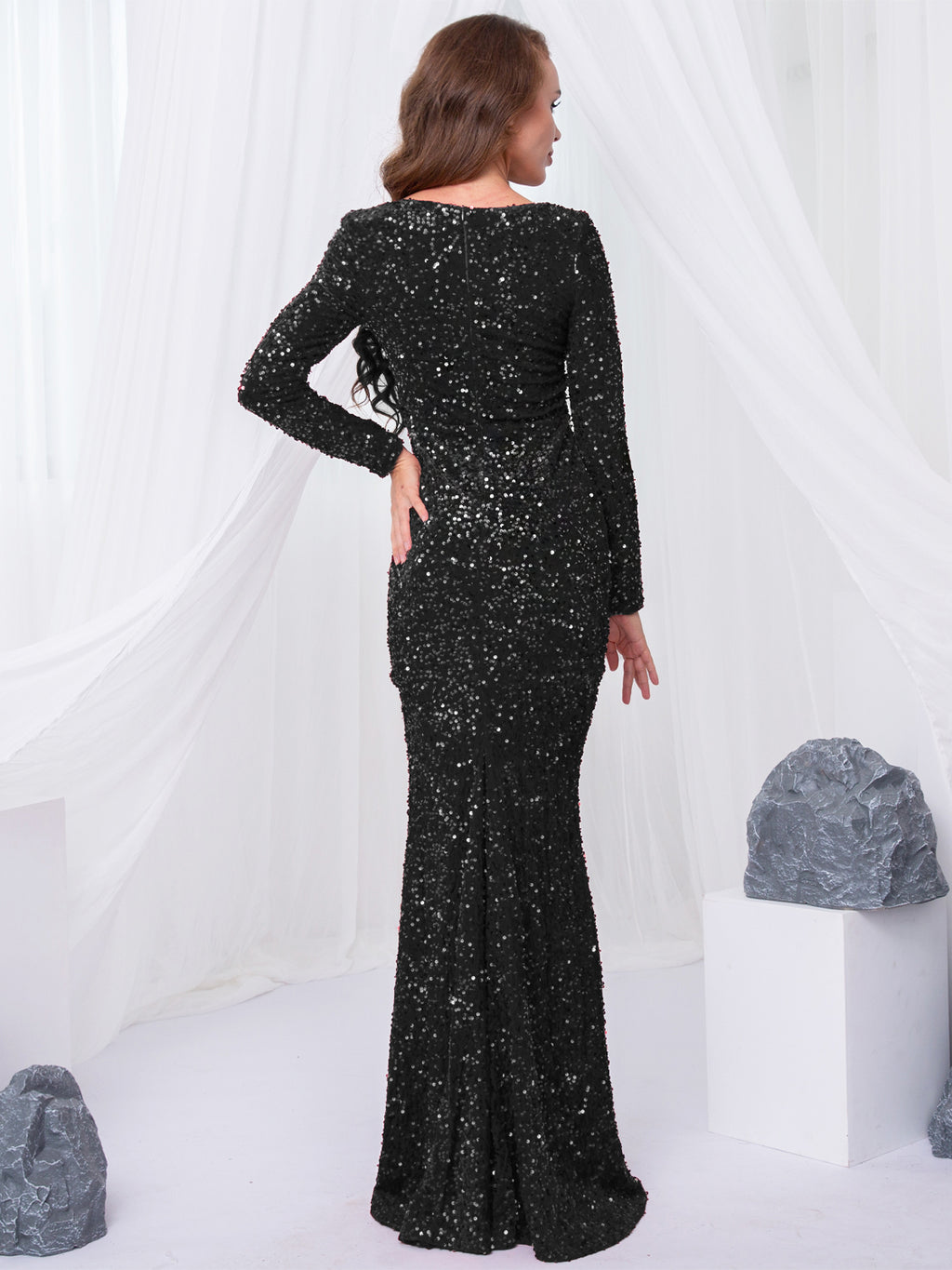 galajurk glitter zwart