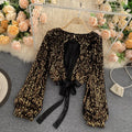 Glitter Blouse Dames Goud