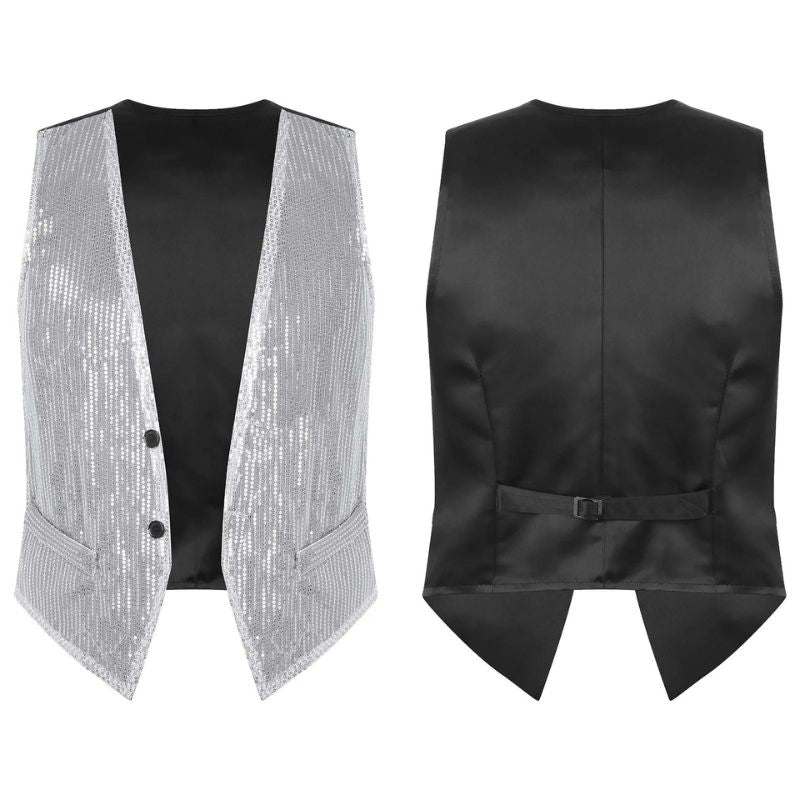 glitter gilet mannen
