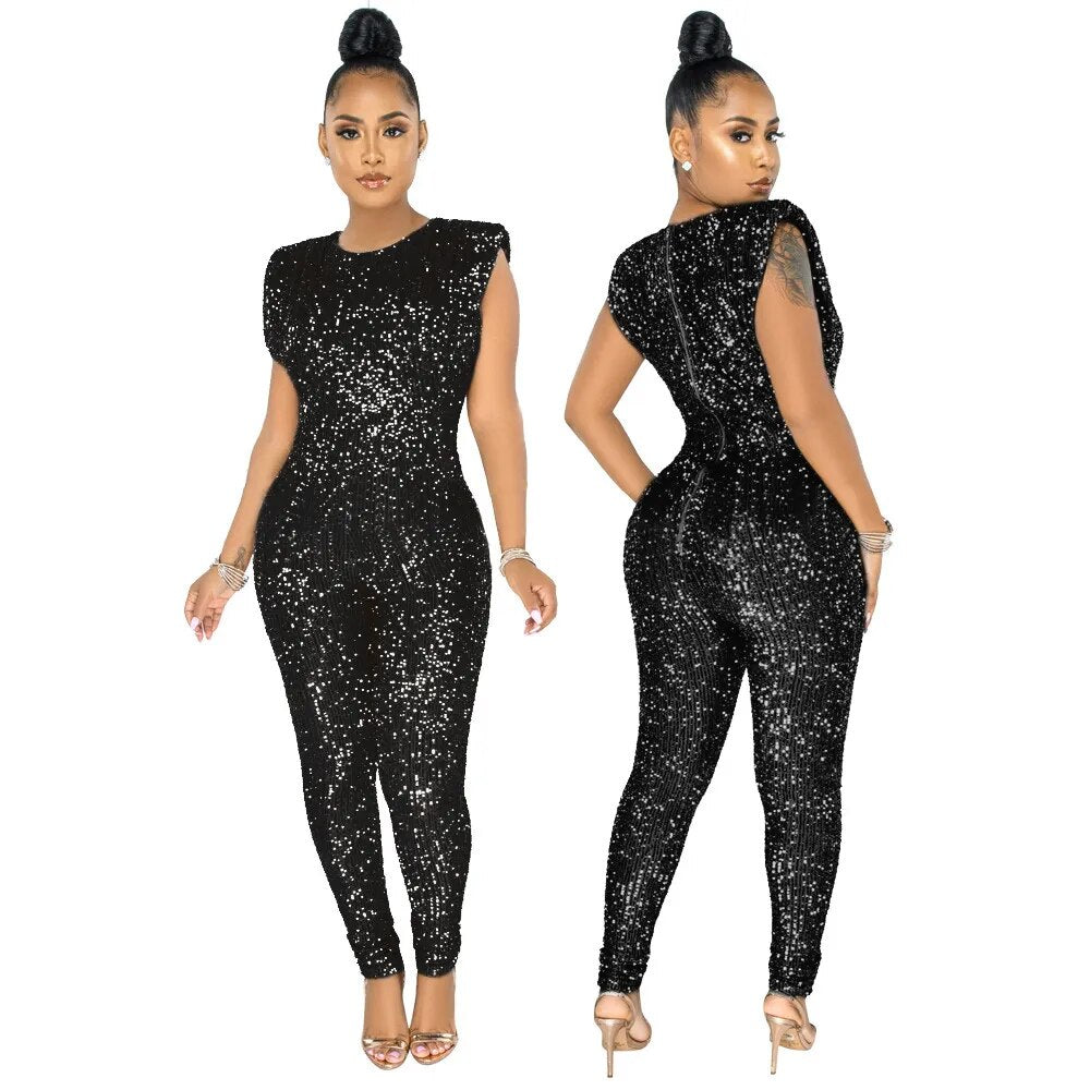 glitter jumpsuit oversize
