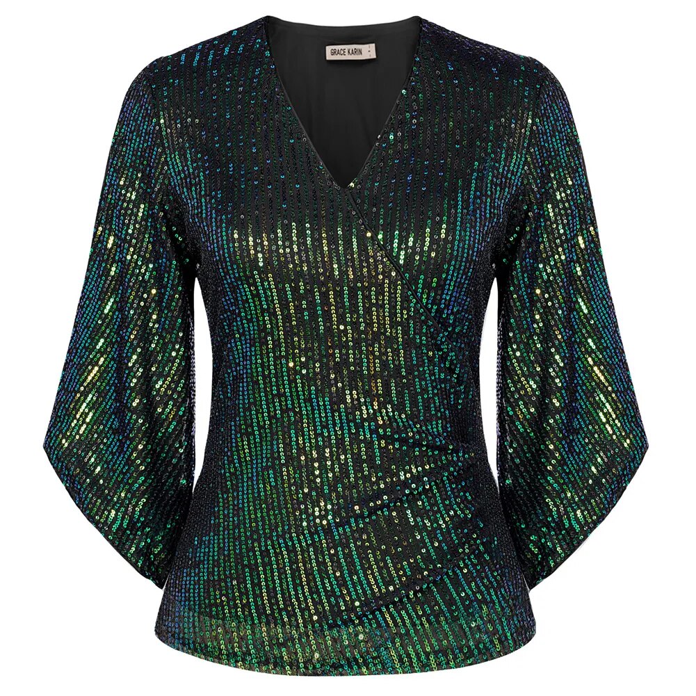 glitter shirt groen