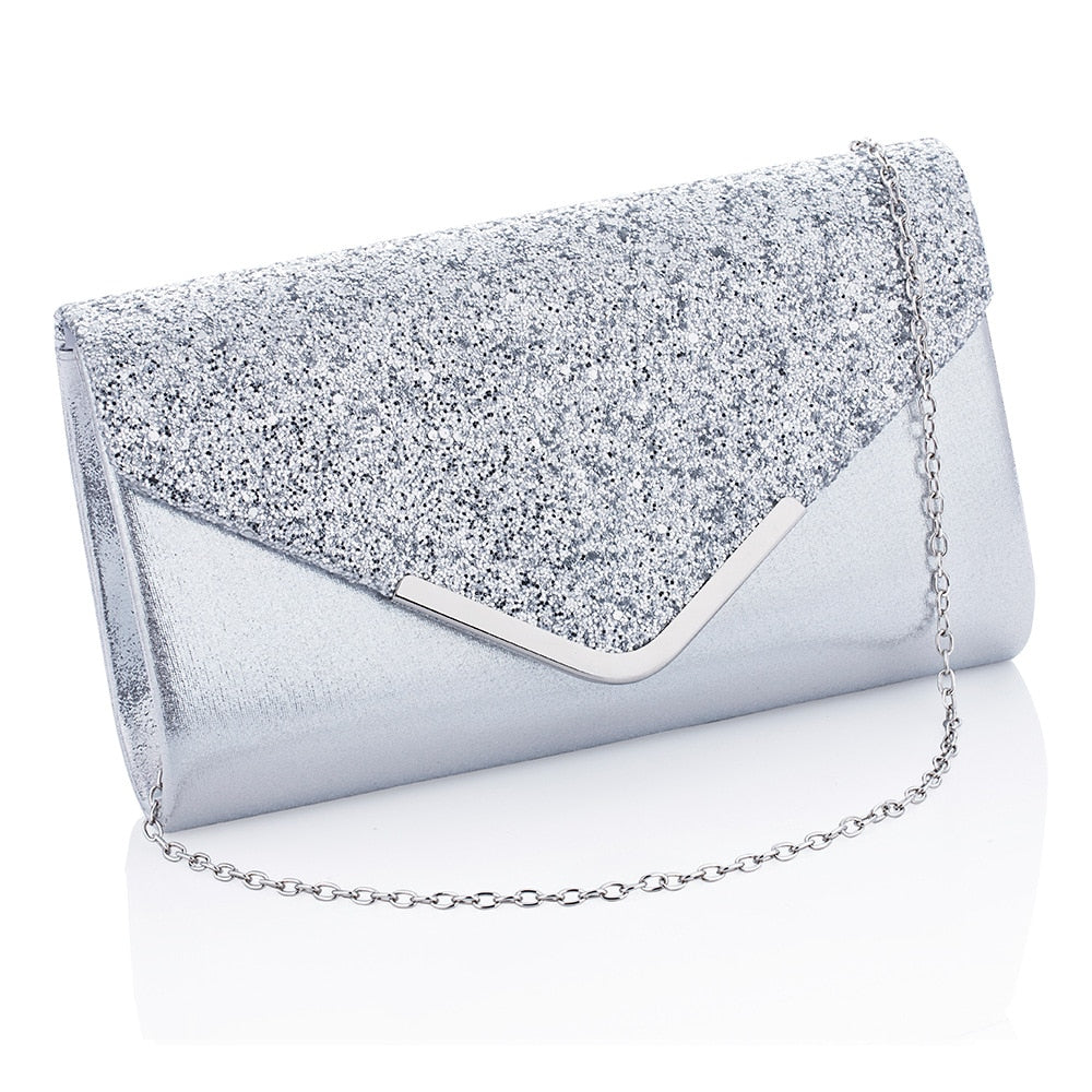 glitter tasje zilver