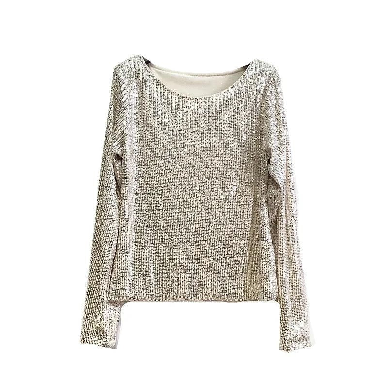 Glitter Trui Zilver
