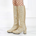 gouden glitter laarzen