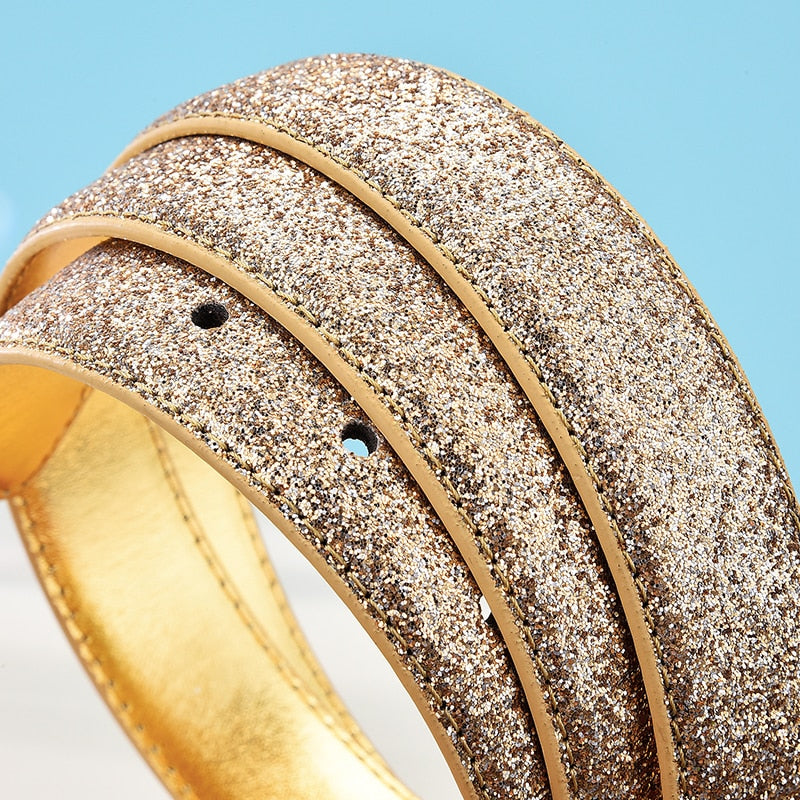 gouden glitter riem