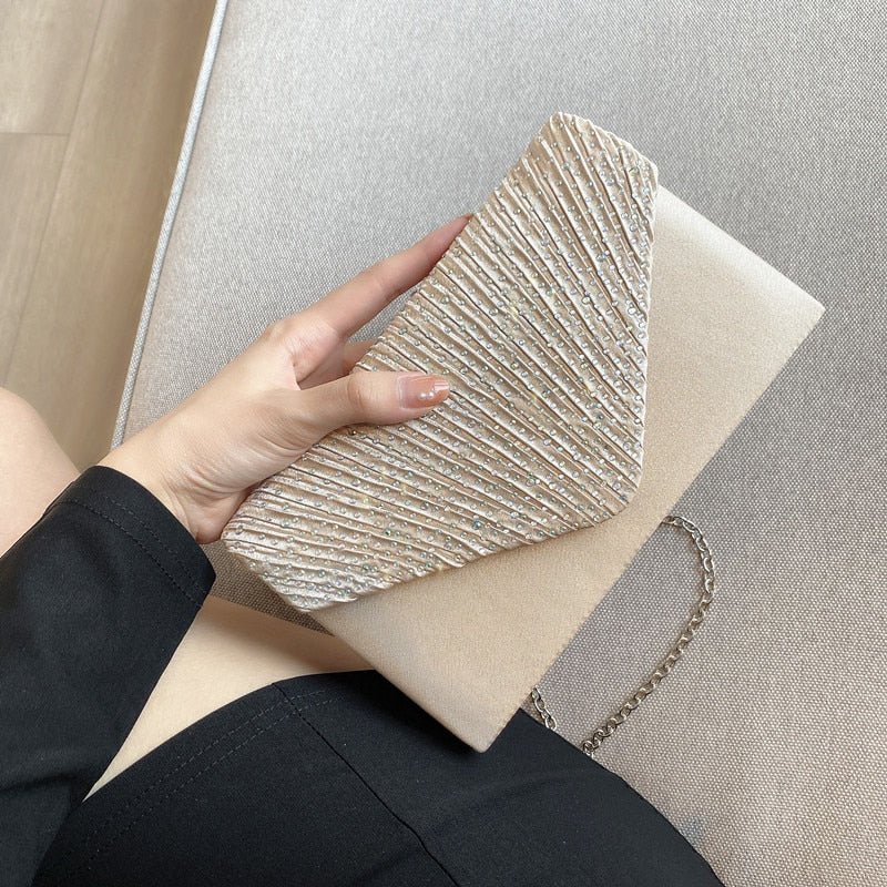 gouden glitter tasje
