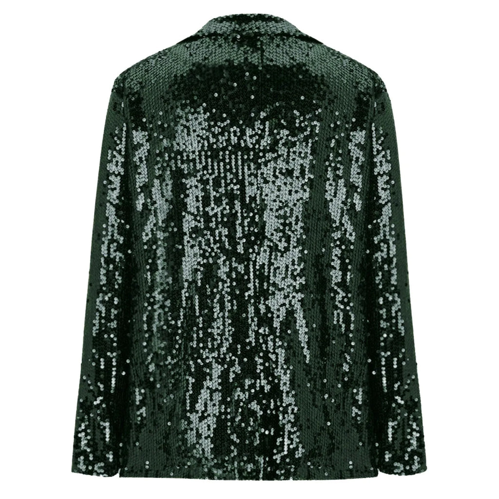 groene glitter jas