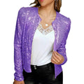 Paarse Glitter Blazer