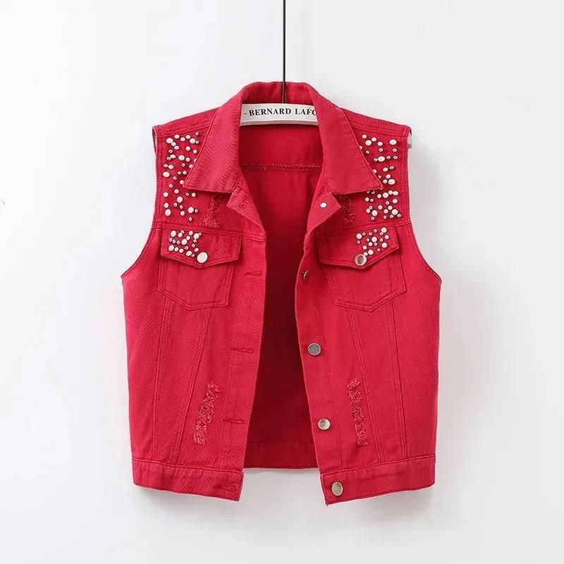 rood glitter gilet