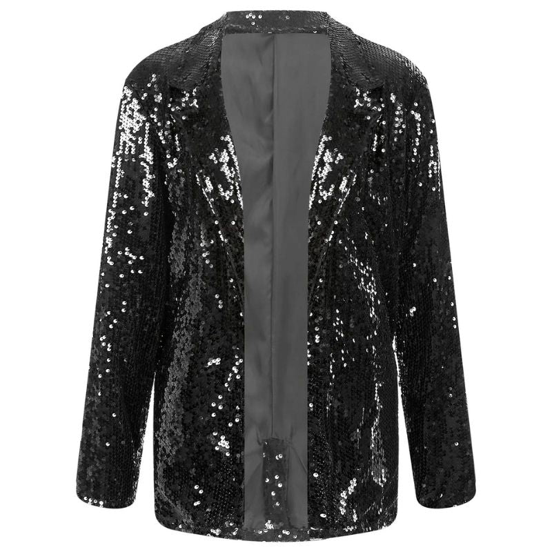 Women's Black Glitter Blazer
