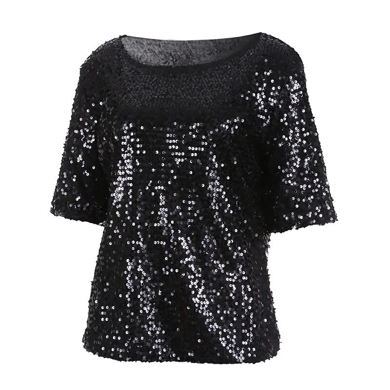Zwart Glitter Shirt