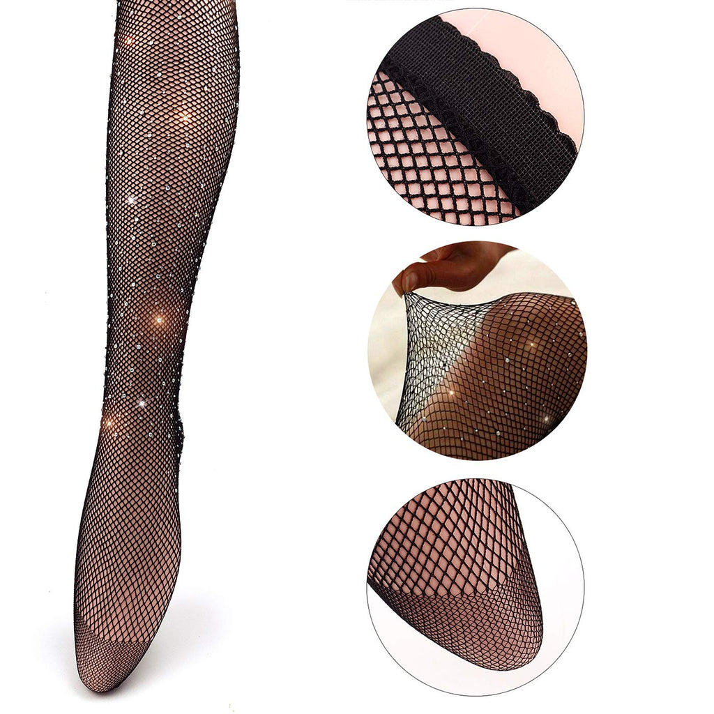 zwarte glitter panty