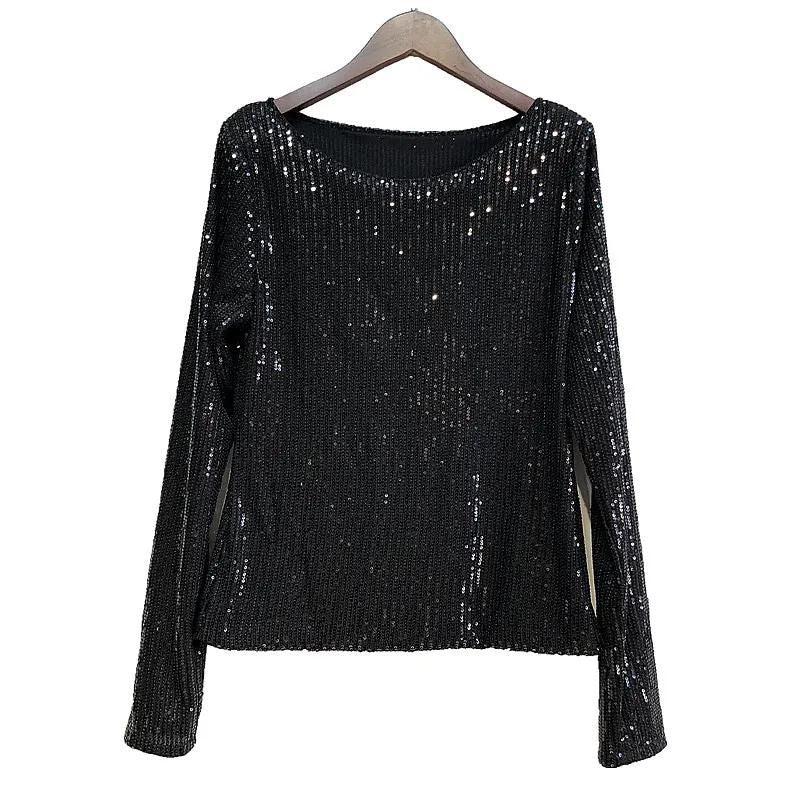 zwarte trui met glitter dames